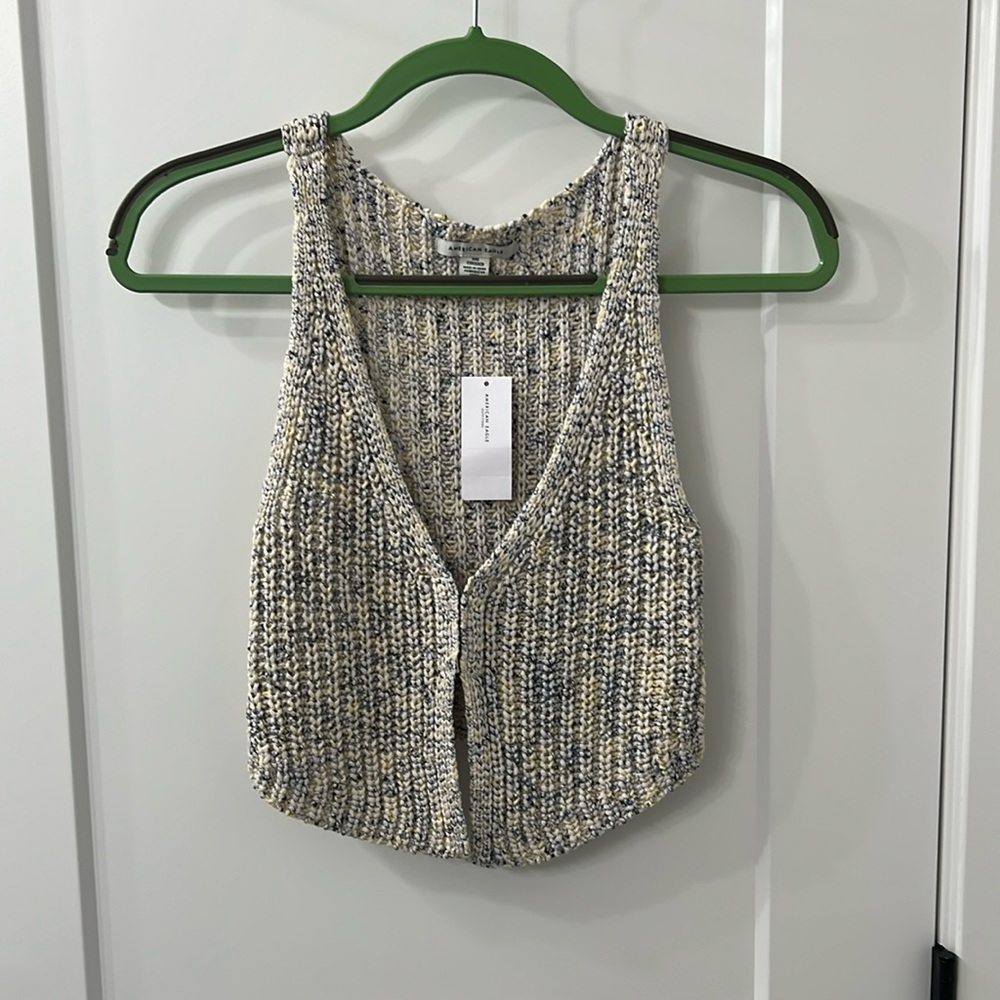 American Eagle crop sweater vest